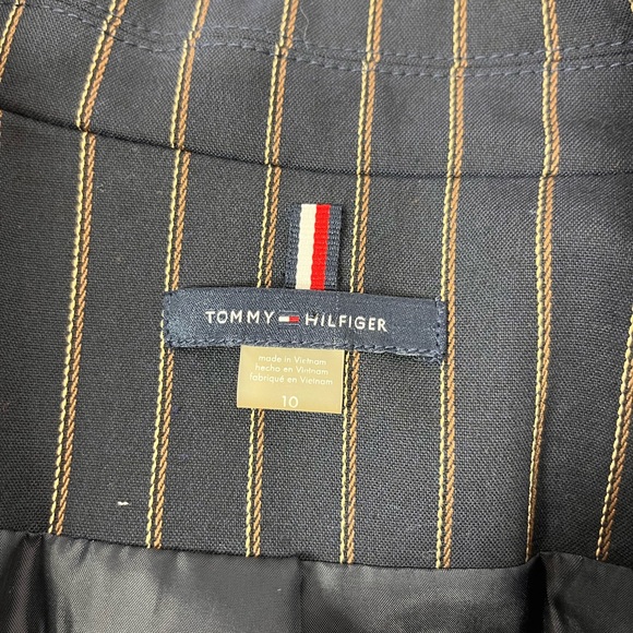 Tommy Hilfiger Navy and Brown Pinstripe Blazer - Picture 5 of 7